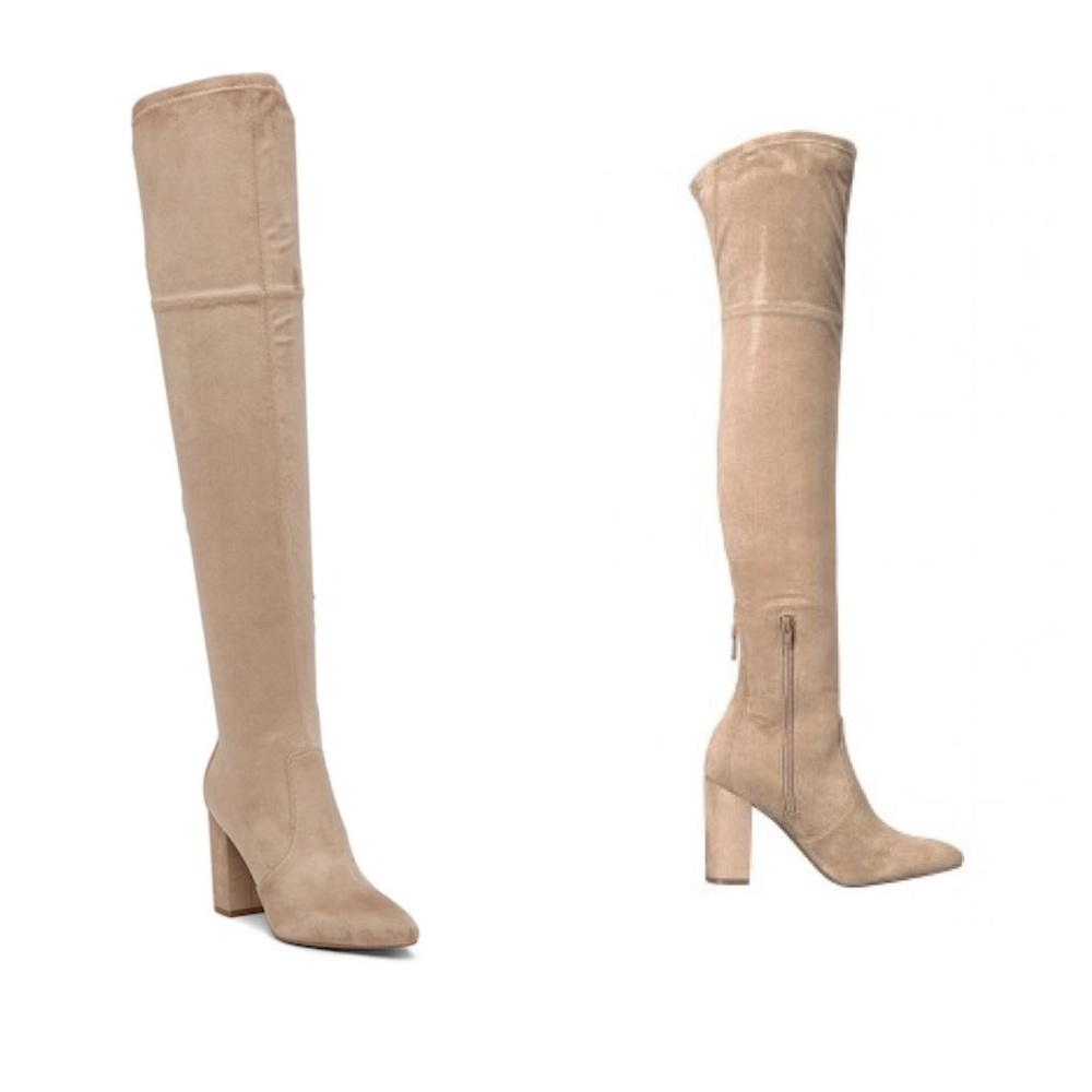 NWT Azella Over-the-Knee Tan Vegan Suede Boots 8.5